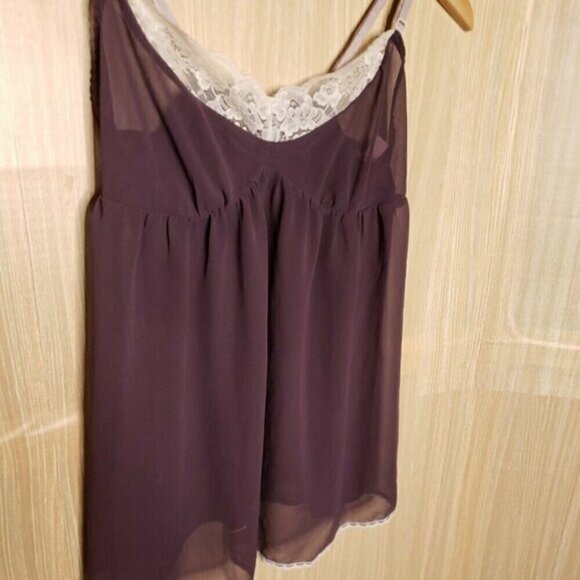 Victoria's Secret Womens Purple Semi Sheer Babydoll Medium - Picture 3 of 8